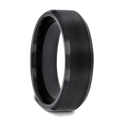 Classic Brushed Black Tungsten Men's Wedding Band