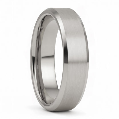 Classic Brushed Titanium Men's Wedding Band