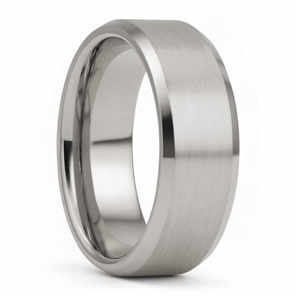 Classic Brushed Titanium Men's Wedding Band