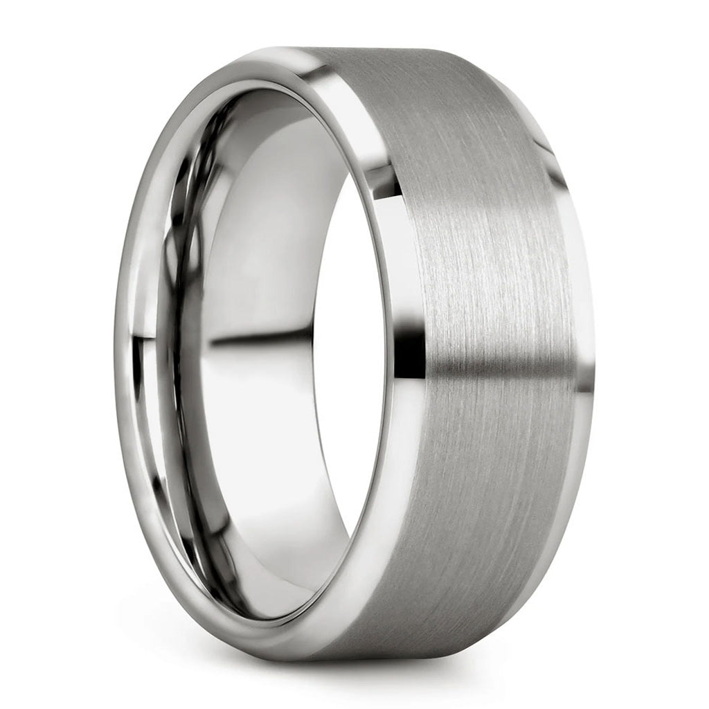 Extra-Wide Classic Brushed Tungsten Men's Wedding Band