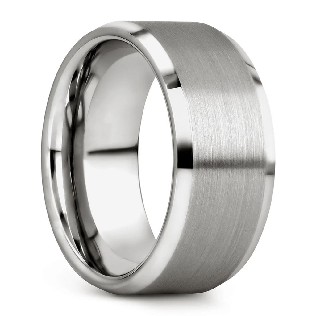 Extra-Wide Classic Brushed Tungsten Men's Wedding Band