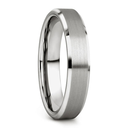 Alianza de boda clásica de tungsteno cepillado para hombre