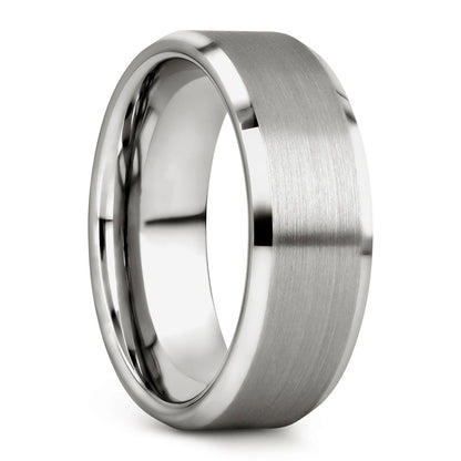 Alianza de boda clásica de tungsteno cepillado para hombre