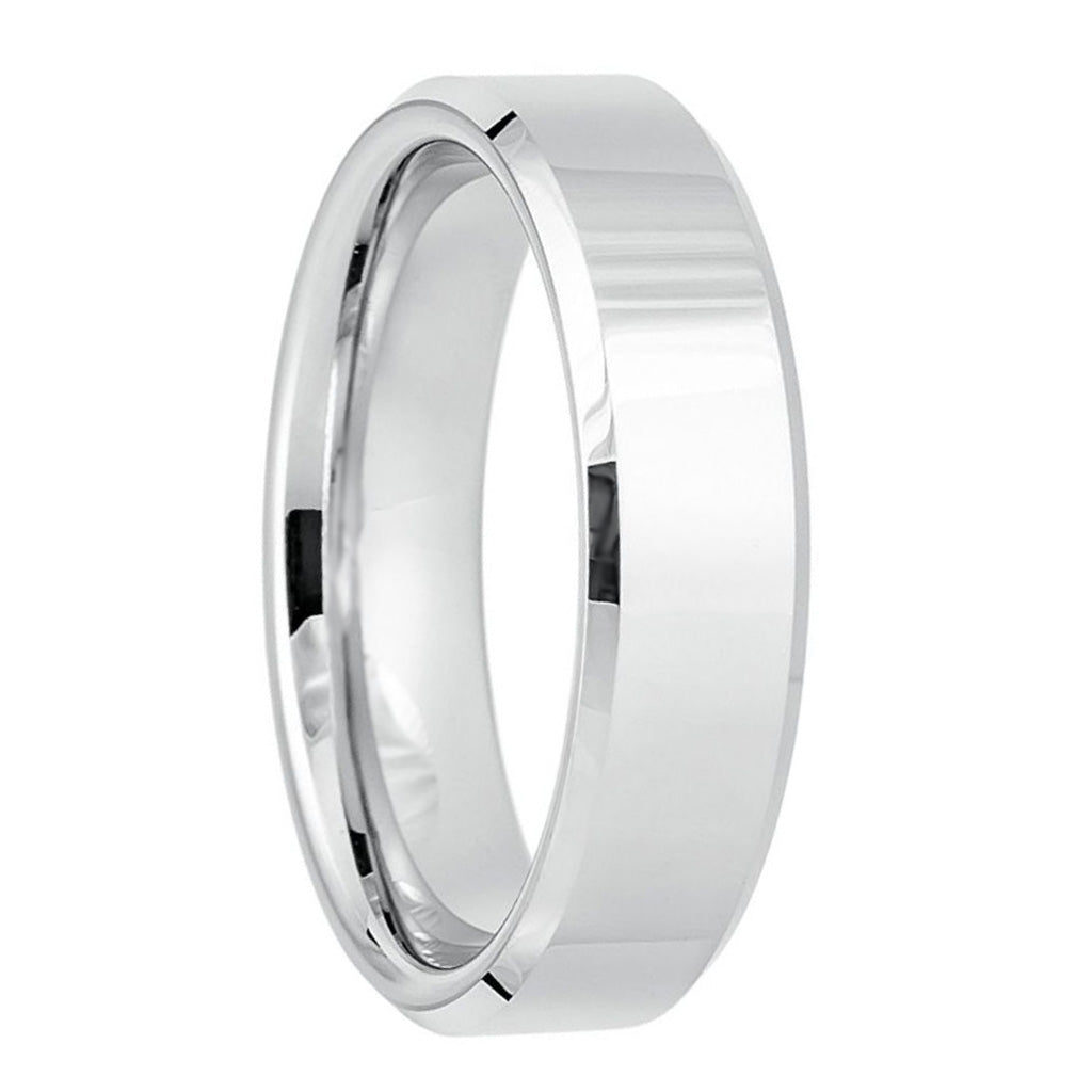 Classic White Tungsten Men's Wedding Band