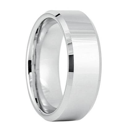 Classic White Tungsten Men's Wedding Band