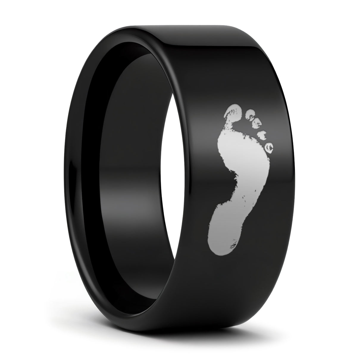 Custom Footprint Tungsten Men's Ring