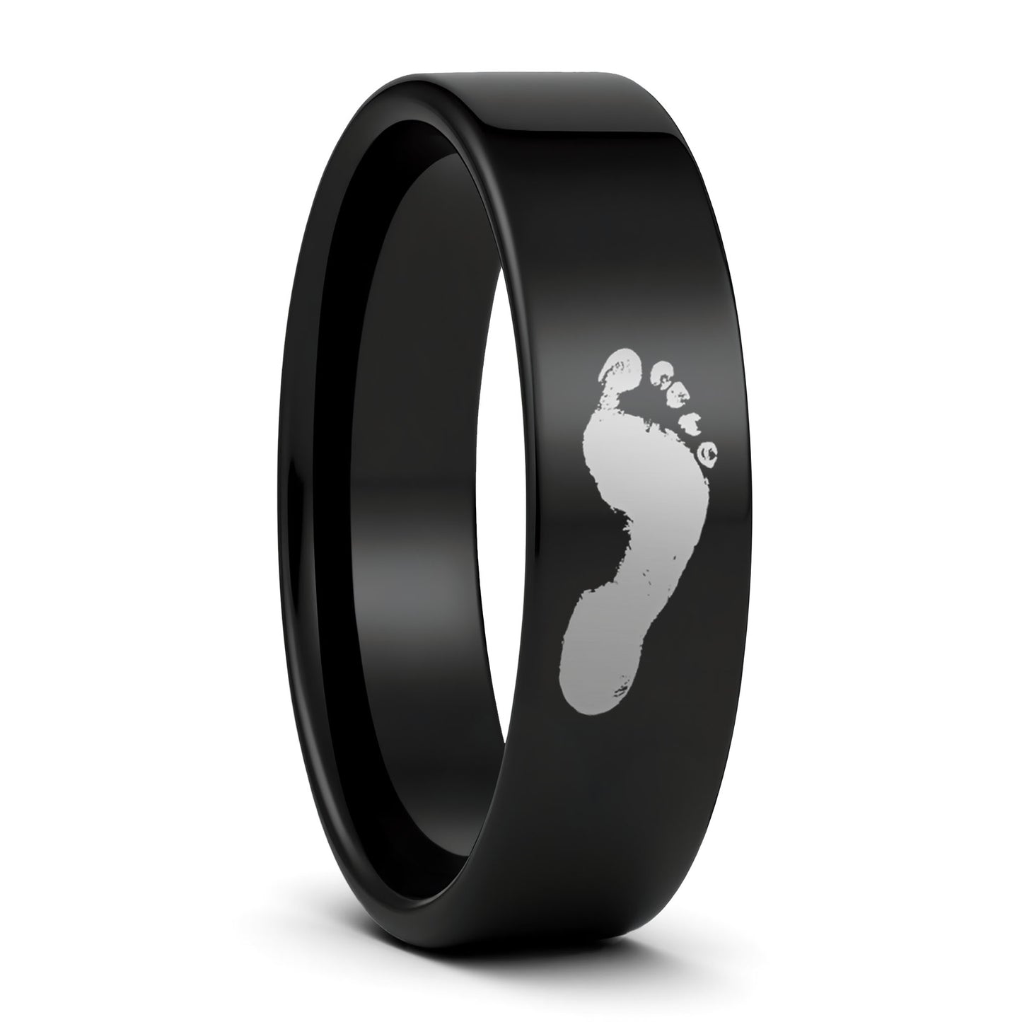 Custom Footprint Tungsten Men's Ring
