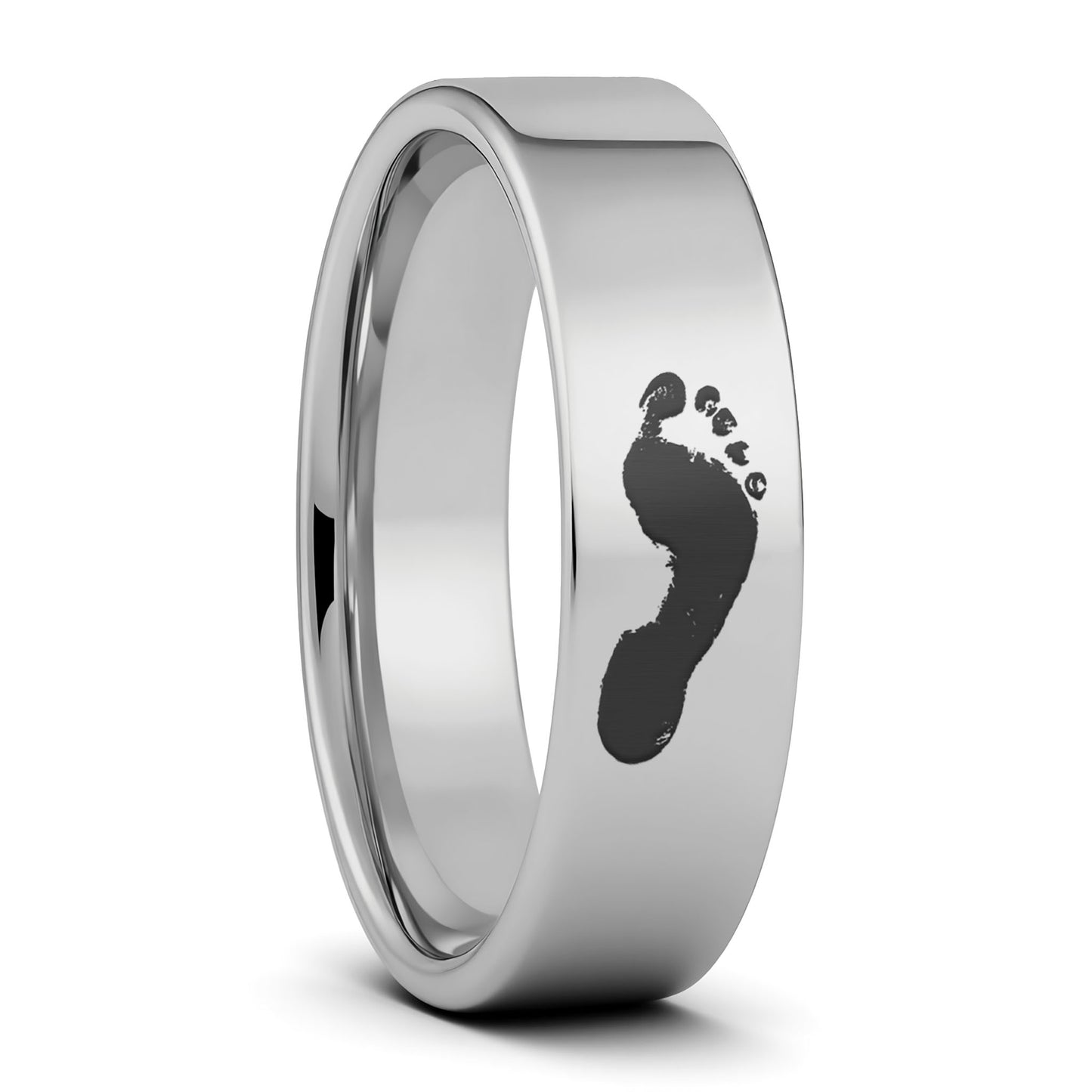 Custom Footprint Tungsten Men's Ring