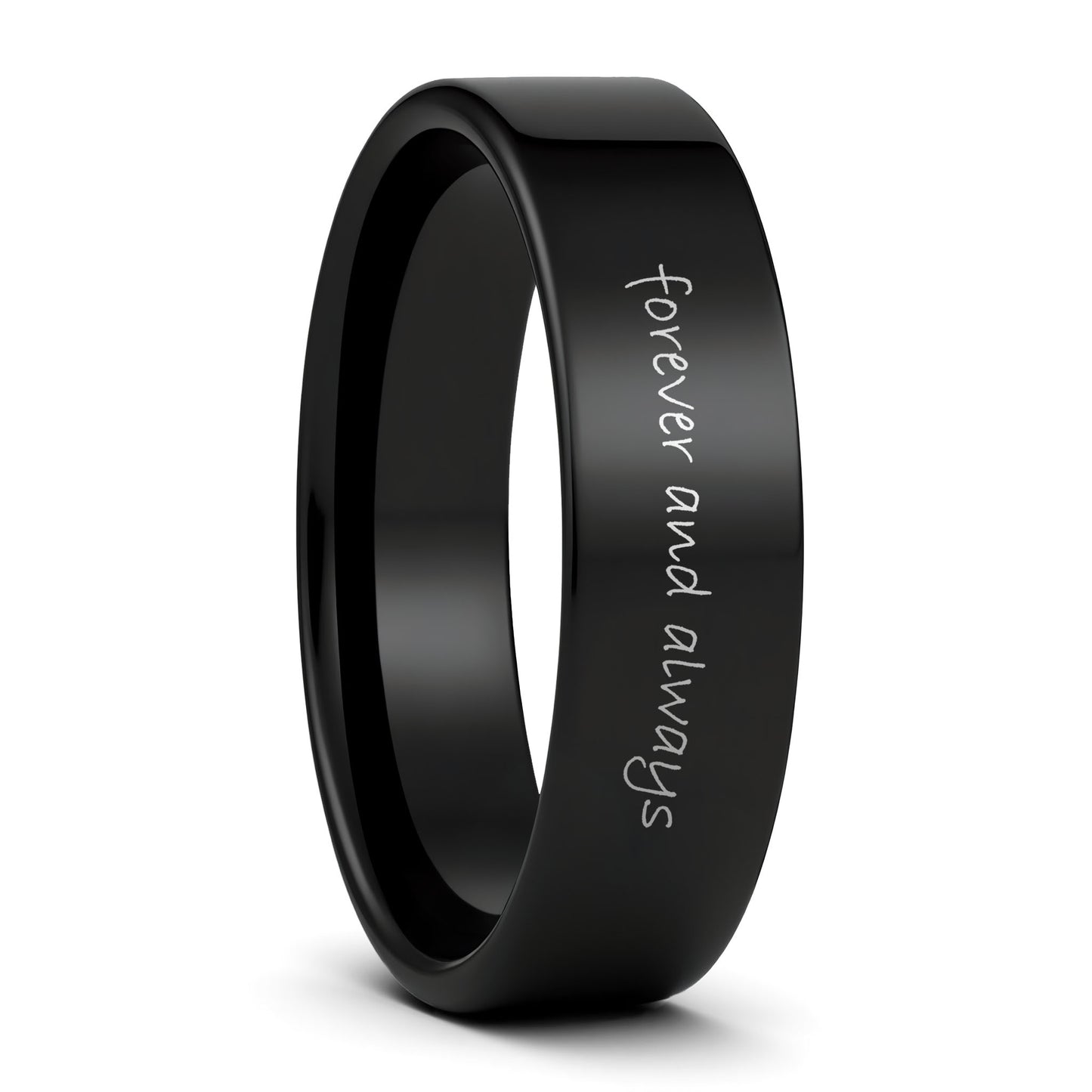 Custom Handwriting Tungsten Men's Ring