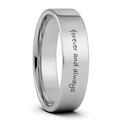 Custom Handwriting Tungsten Men's Ring