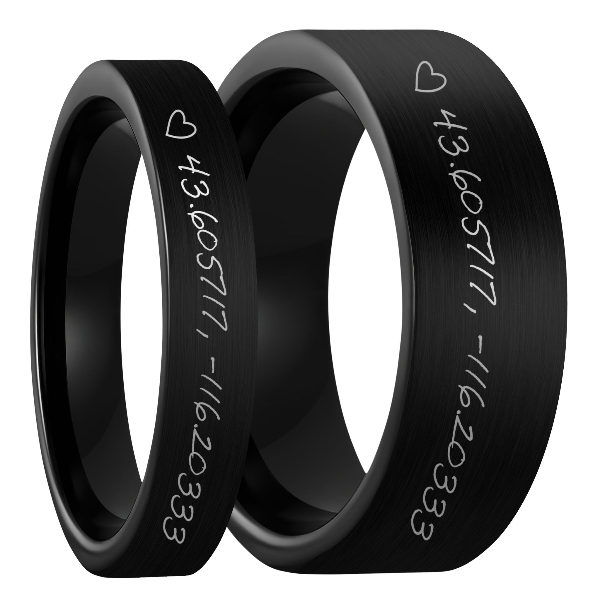 Buy Personalised Couple Rings, Black Stainless Steel Matching Rings,  Spinner Rings, Statement Rings, Valentine's Day Gift Online in India - Etsy