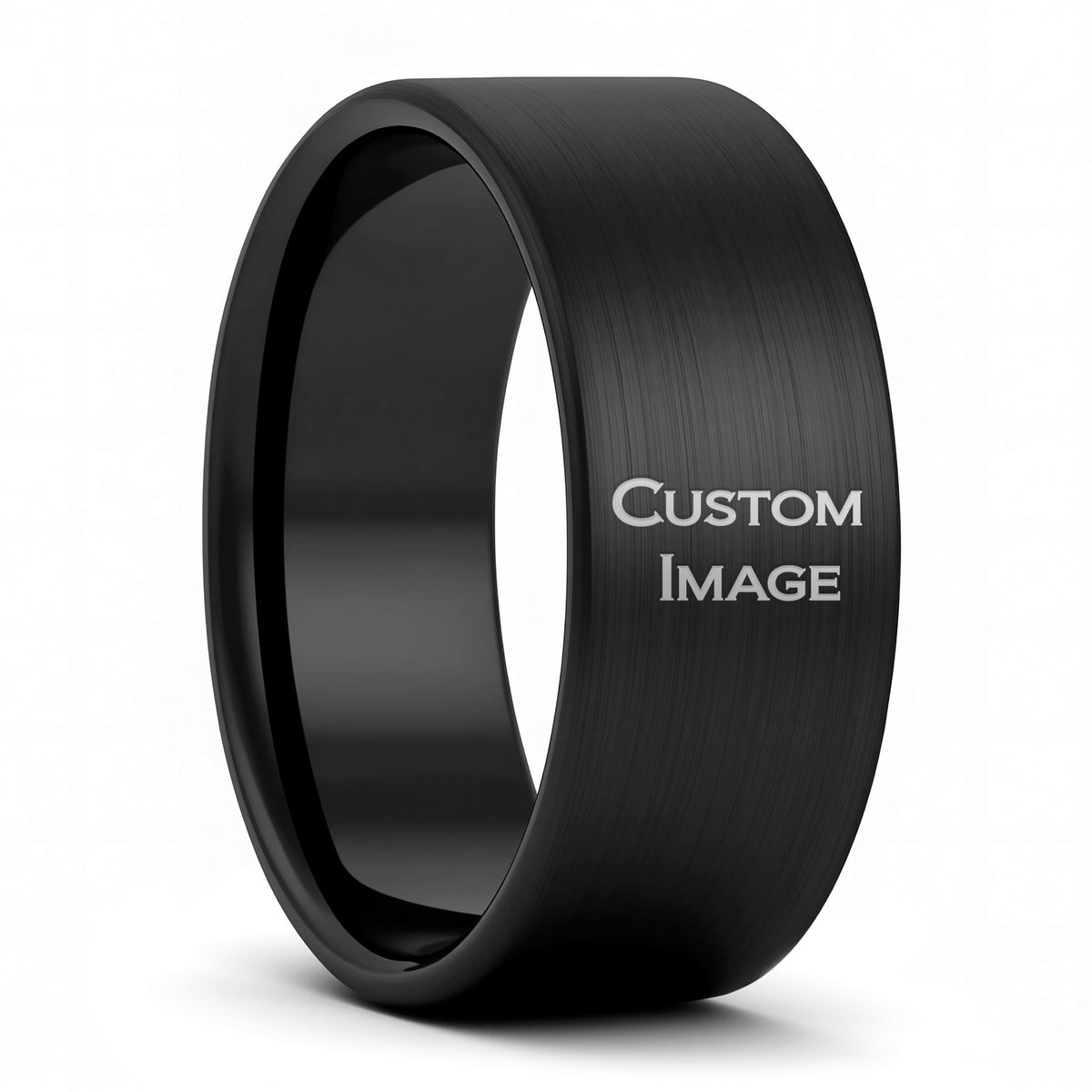 Custom Nerdy Engraved Brushed Tungsten Men's Ring