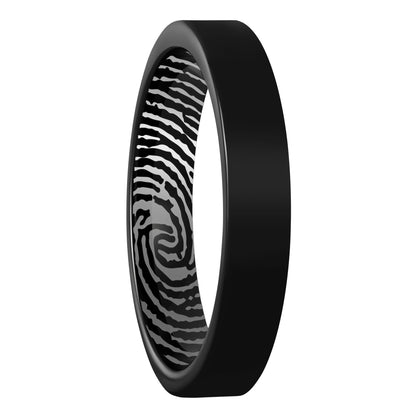 Custom Inside Fingerprint Tungsten Women's Ring