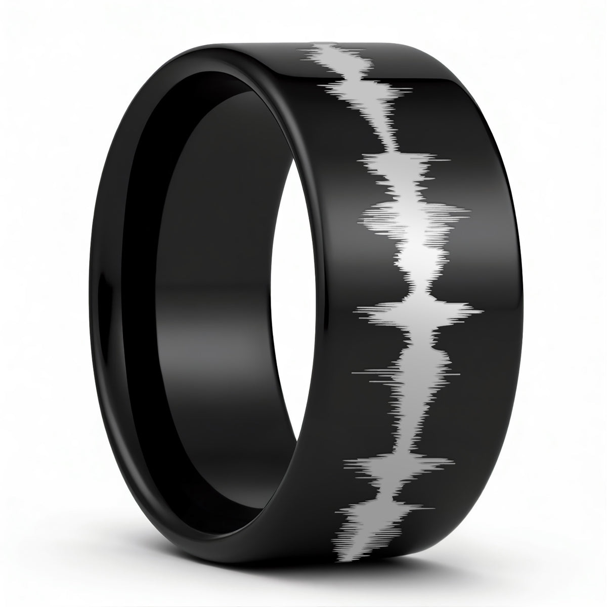 Custom Soundwave Tungsten Men's Ring
