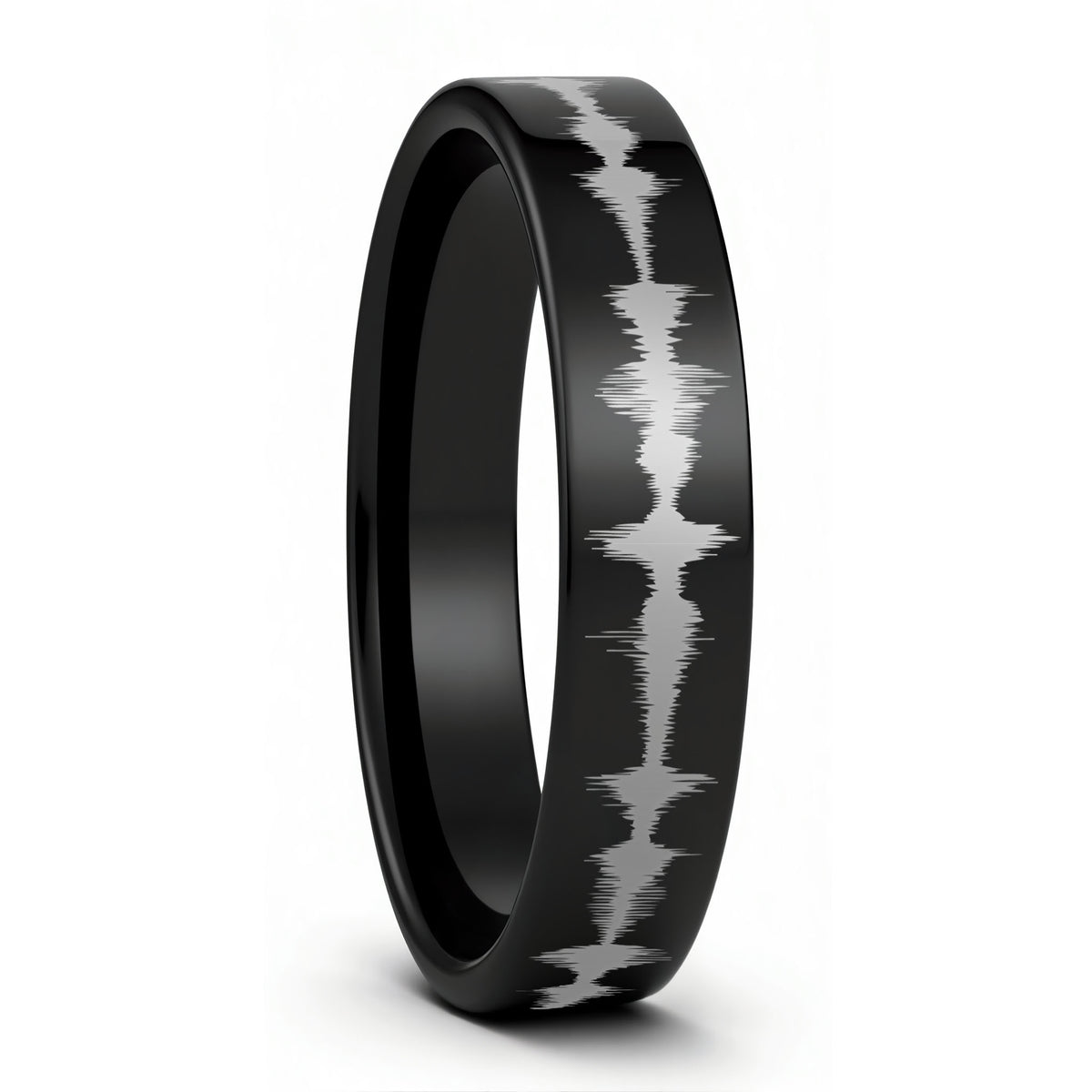Custom Soundwave Tungsten Men's Ring