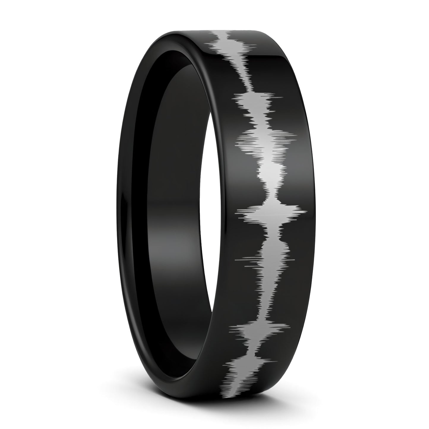 Custom Soundwave Tungsten Men's Ring