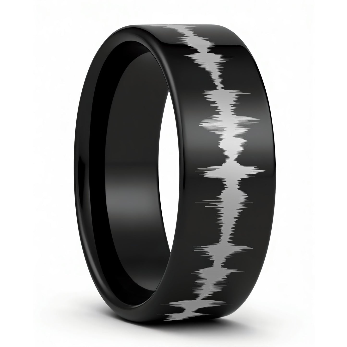 Custom Soundwave Tungsten Men's Ring