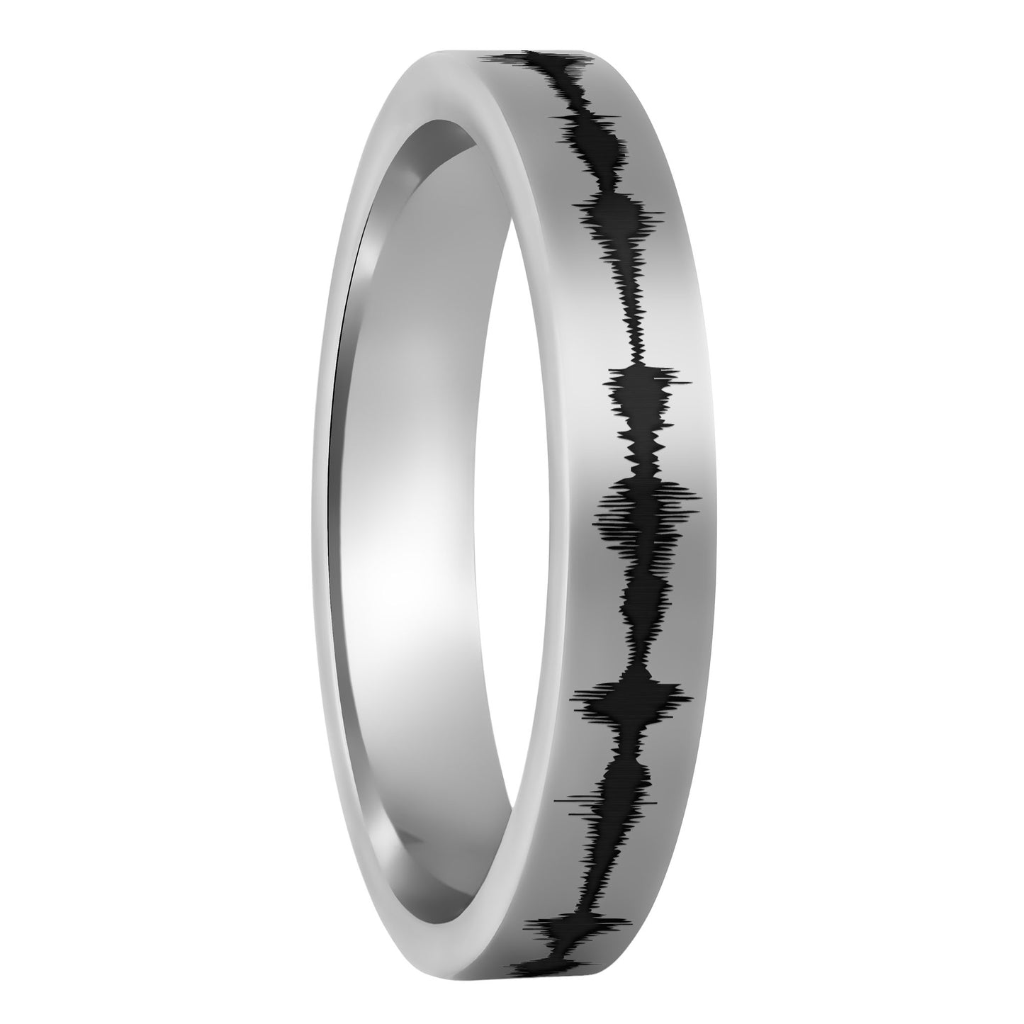 Custom Soundwave Tungsten Women's Ring