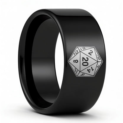 D20 Tungsten Men's Wedding Band