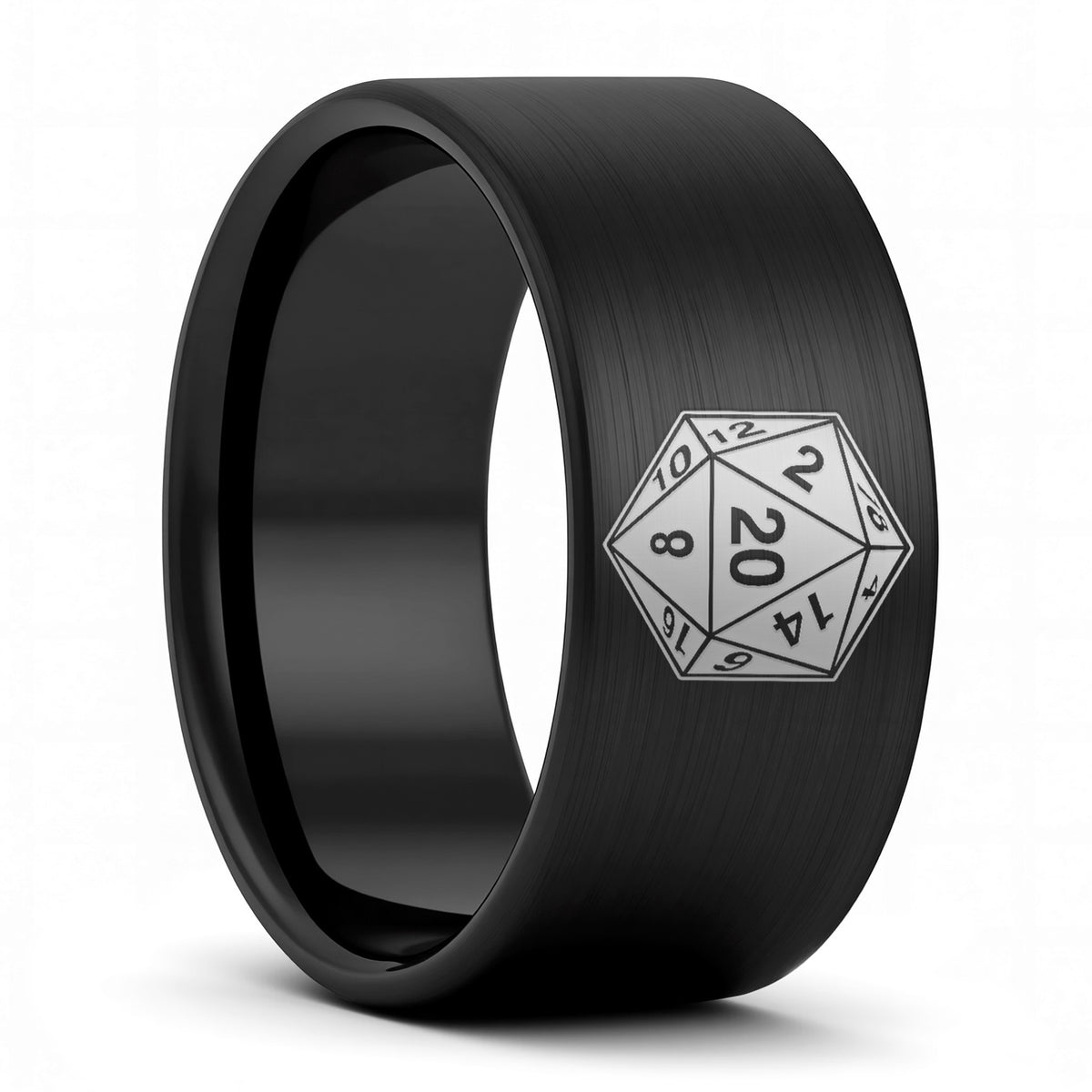 D20 Tungsten Men's Wedding Band