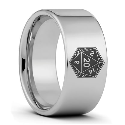 D20 Tungsten Men's Wedding Band