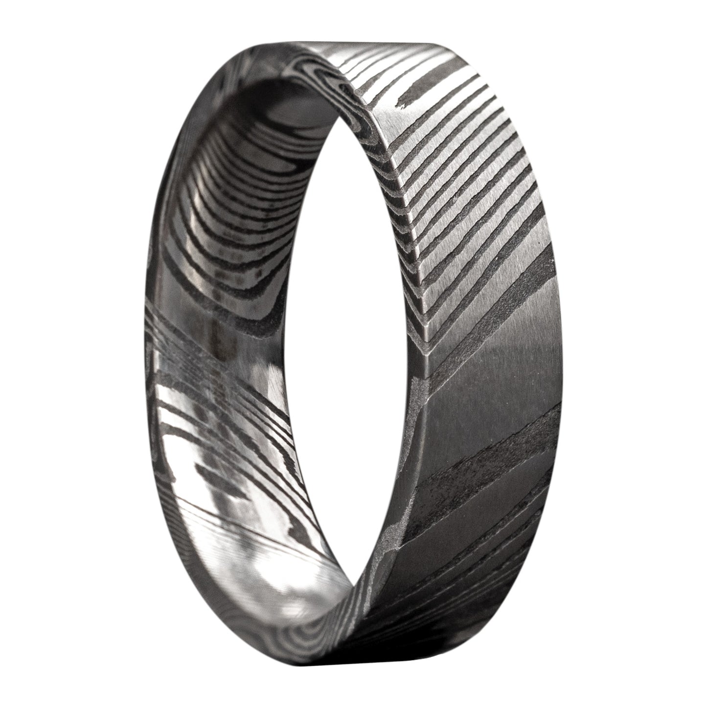 Damascus Steel Wedding Band