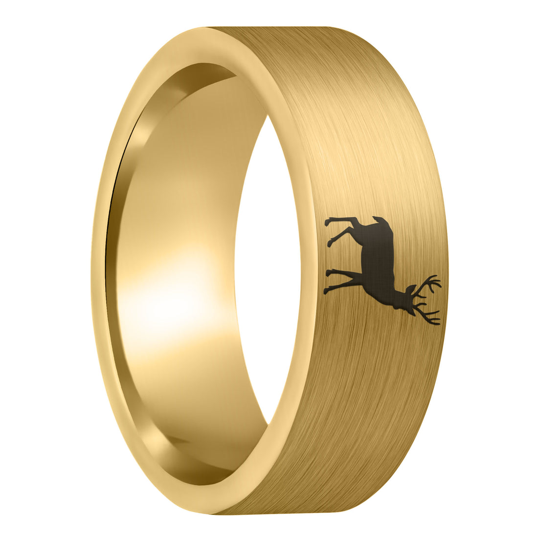 Deer Brushed Tungsten Men's Wedding Band | Vansweden Jewelers