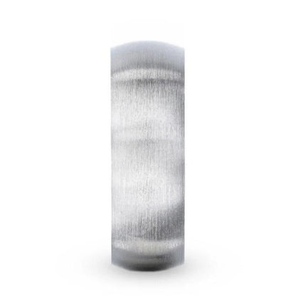 Domed Brushed 925 Sterling Silver Men's Wedding Band