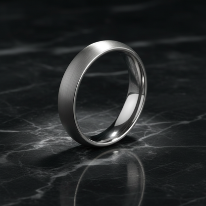 Brushed Domed Tungsten Women's Wedding Band