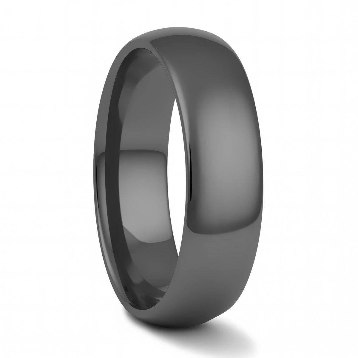 Domed Gunmetal Gray Tungsten Men's Wedding Band