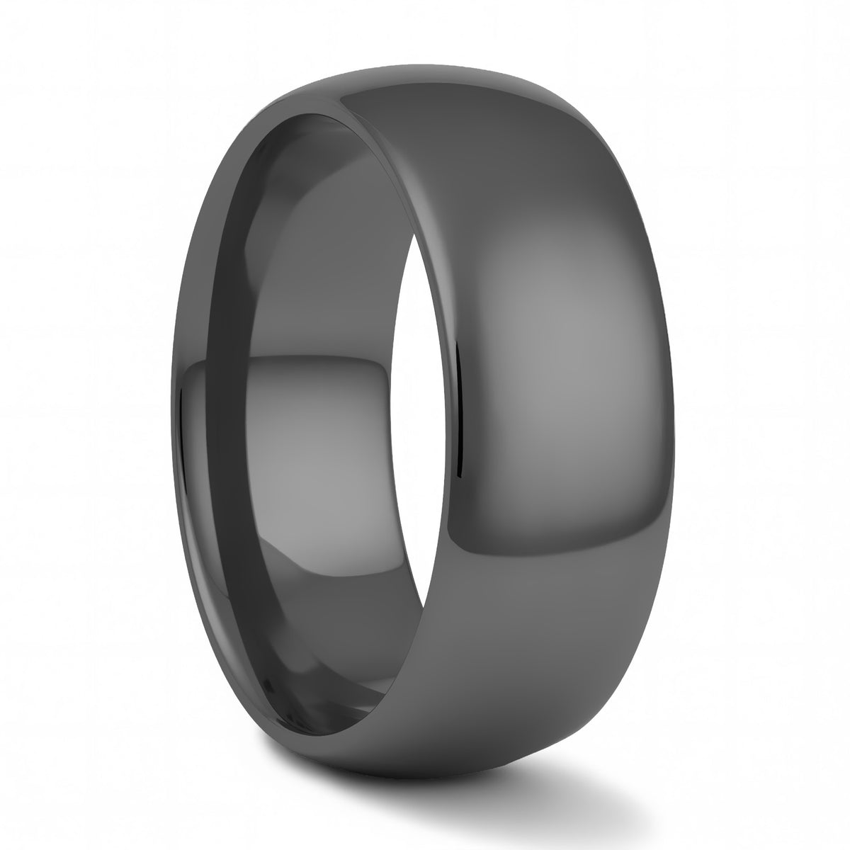 Domed Gunmetal Gray Tungsten Men's Wedding Band