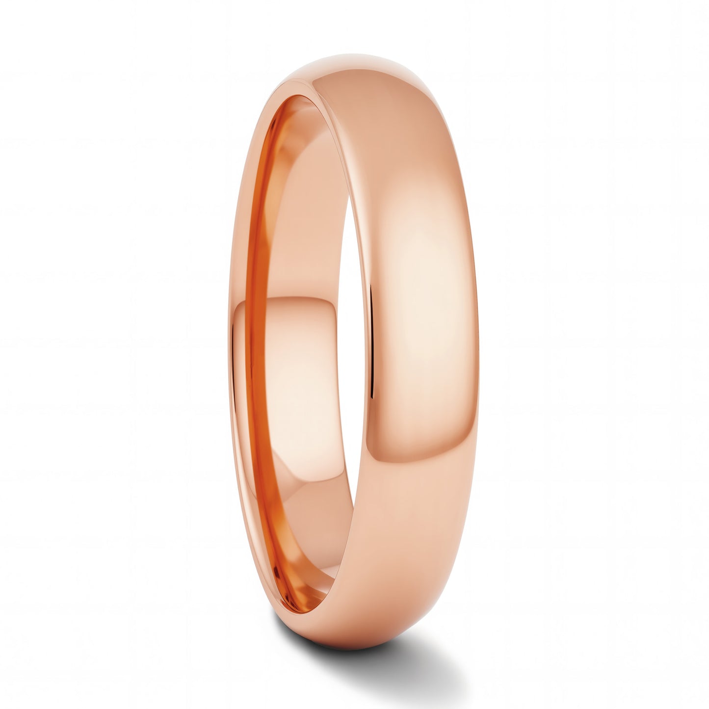 Alliance pour homme en tungstène et or rose
