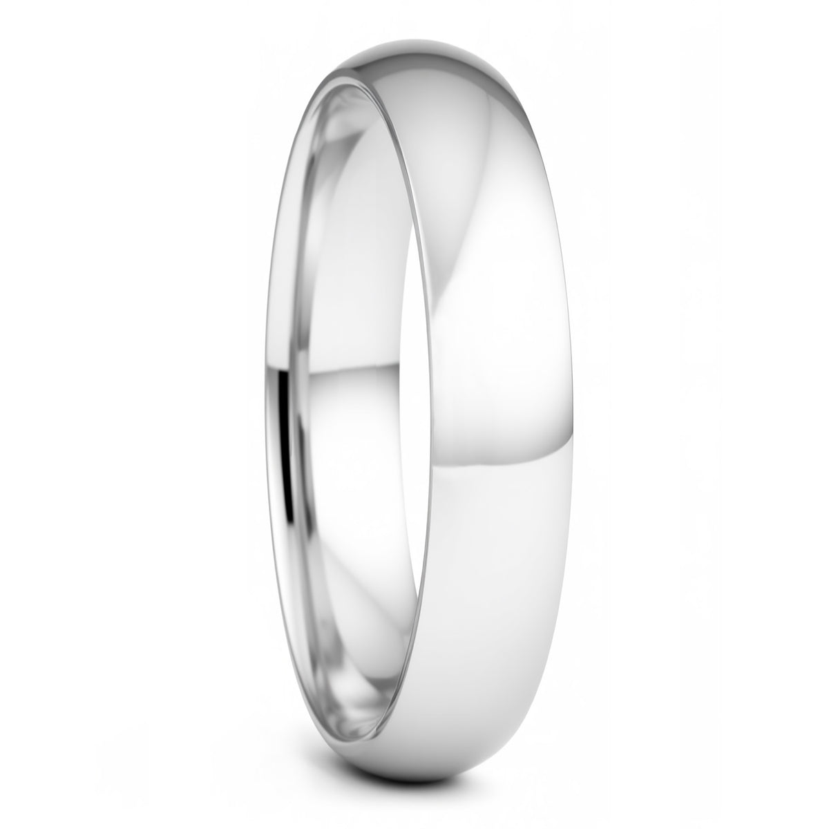 Domed 925 Sterling Silver Women's Wedding Band