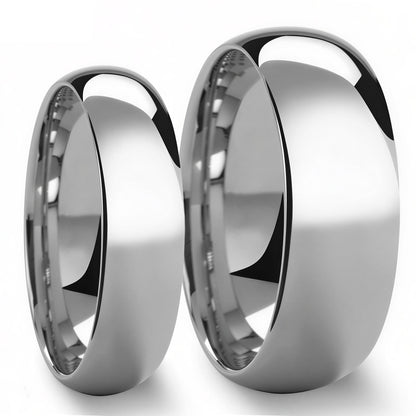 Alianza de boda para hombre de titanio cepillado abovedado