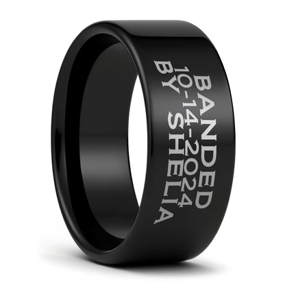 Duck Band Custom Engraved Tungsten Men's Ring