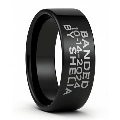 Duck Band Custom Engraved Tungsten Men's Ring