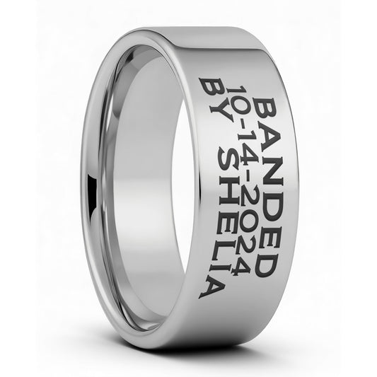 Duck Band Custom Engraved Tungsten Men's Ring
