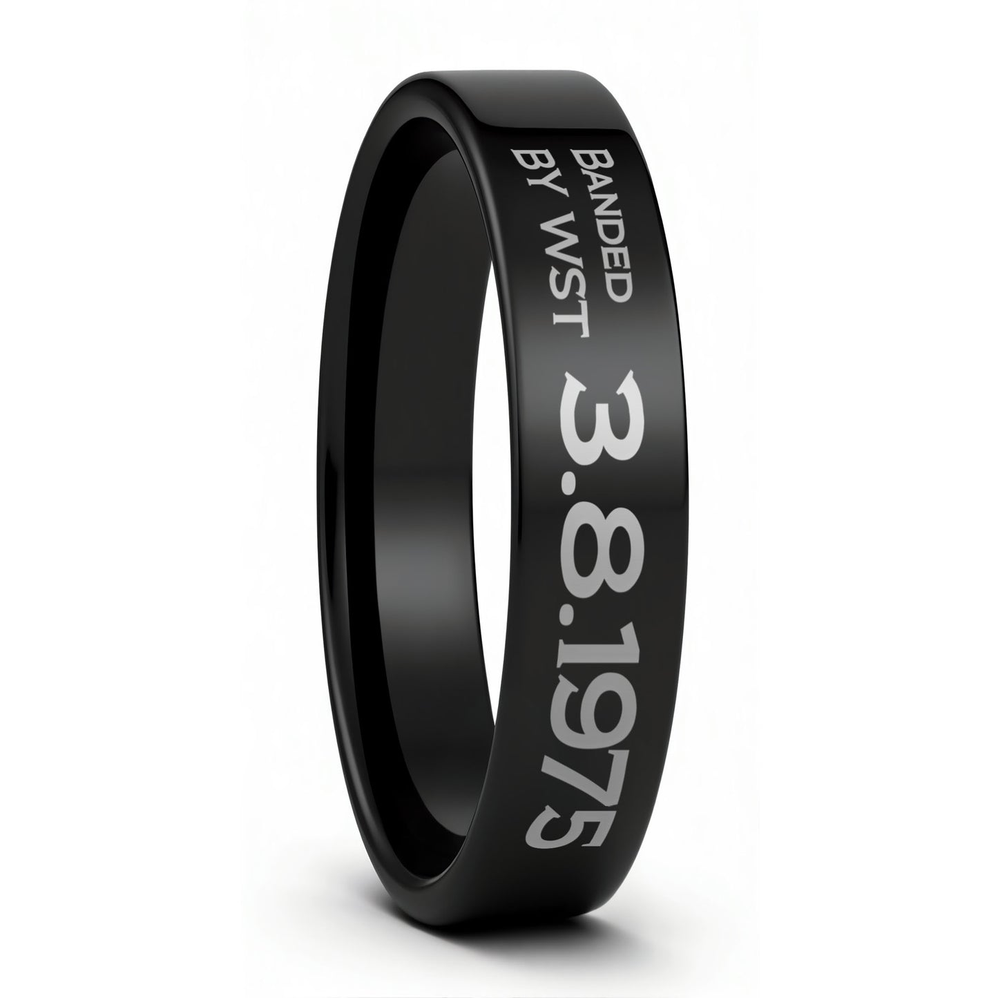 Duck Band Style Custom Engraved Tungsten Men's Ring