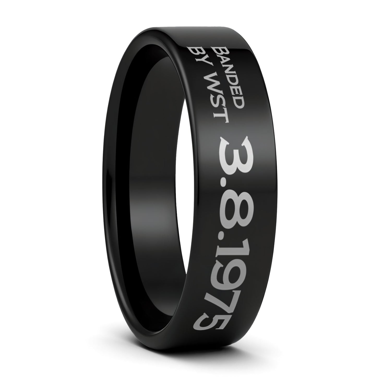 Duck Band Style Custom Engraved Tungsten Men's Ring