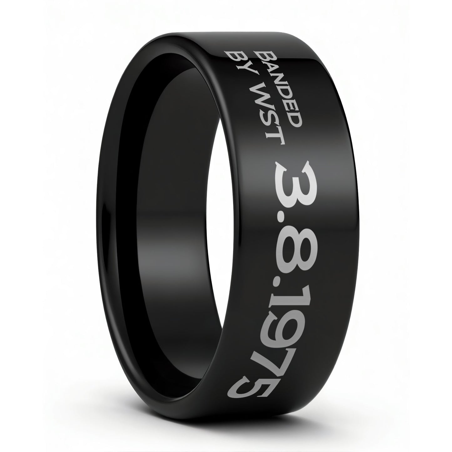Duck Band Style Custom Engraved Tungsten Men's Ring