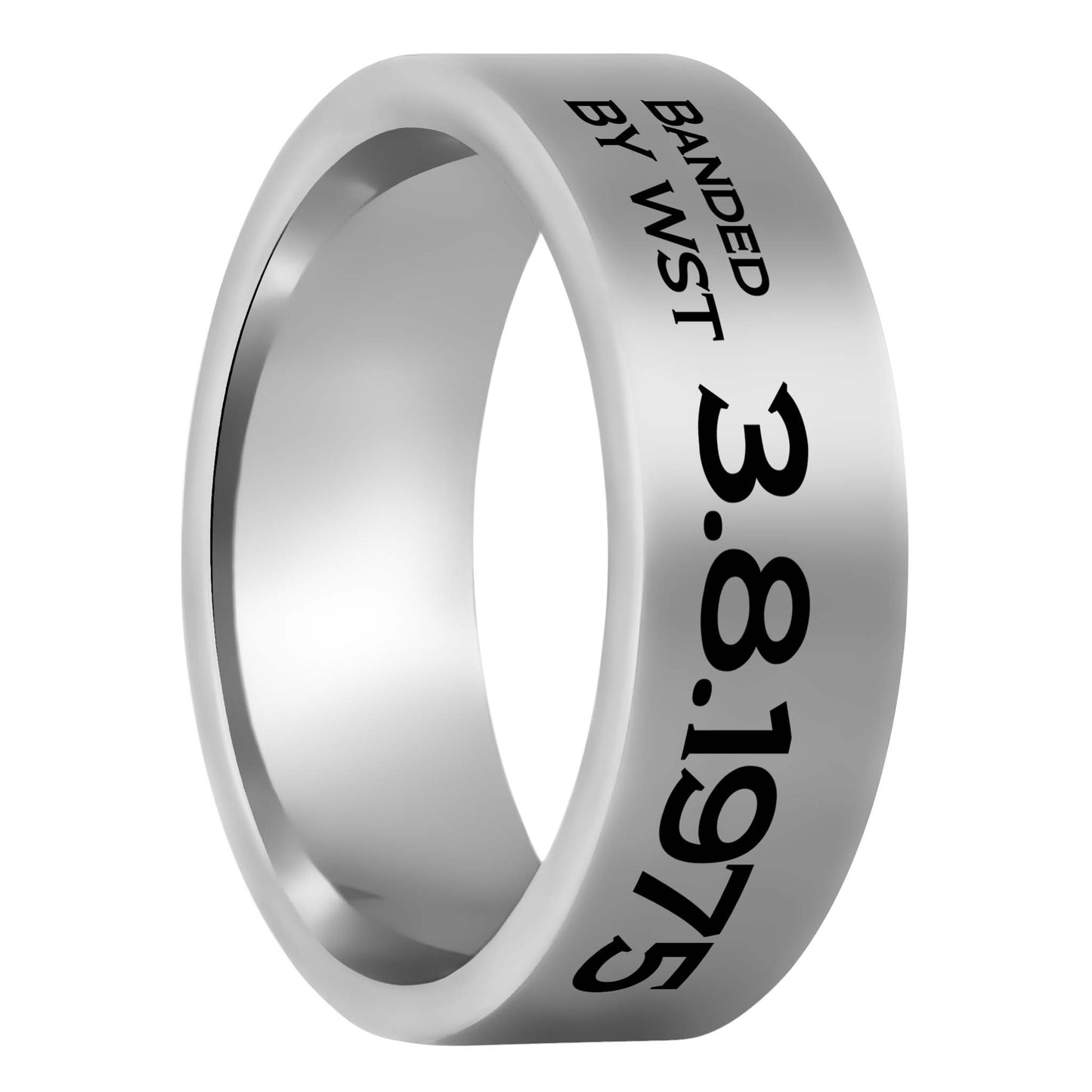 Duck Band Style Custom Engraved Tungsten Men's Ring
