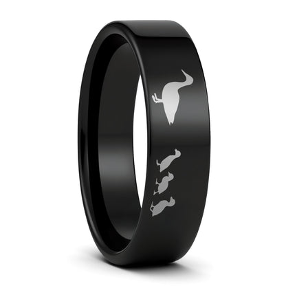 Alliance en tungstène pour hommes Duck &amp; Ducklings