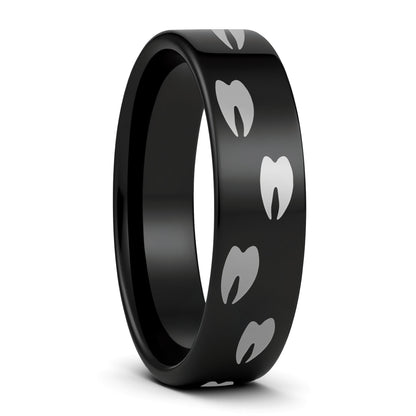 Elk Tracks Tungsten Men's Wedding Band