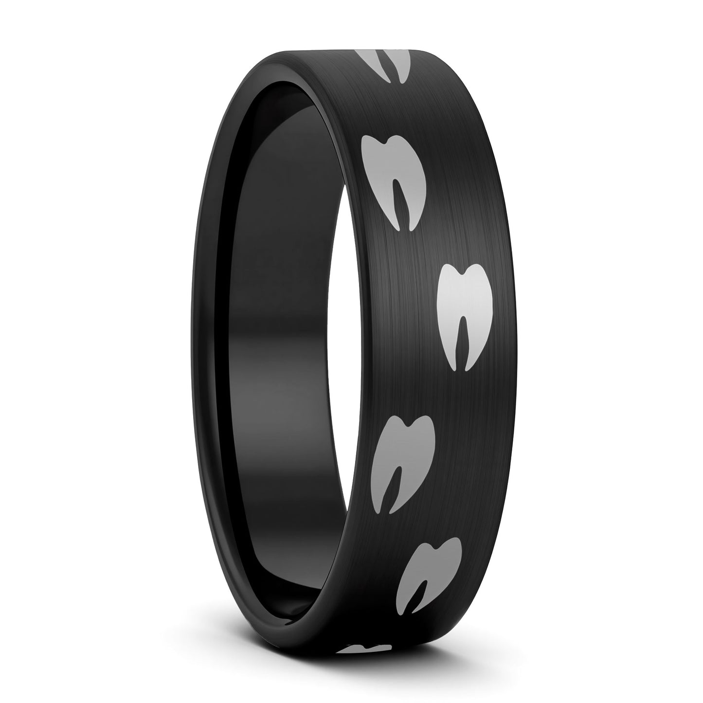 Elk Tracks Brushed Tungsten Women's Wedding Band