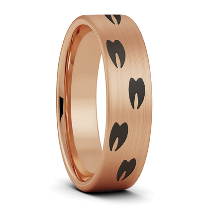 Elk Tracks Brushed Tungsten Women's Wedding Band