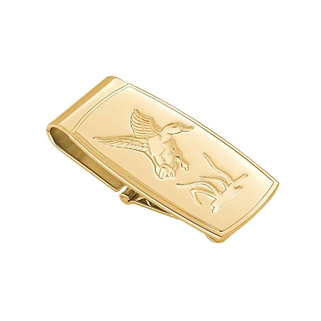 Duck Engraved Hinged Money Clip
