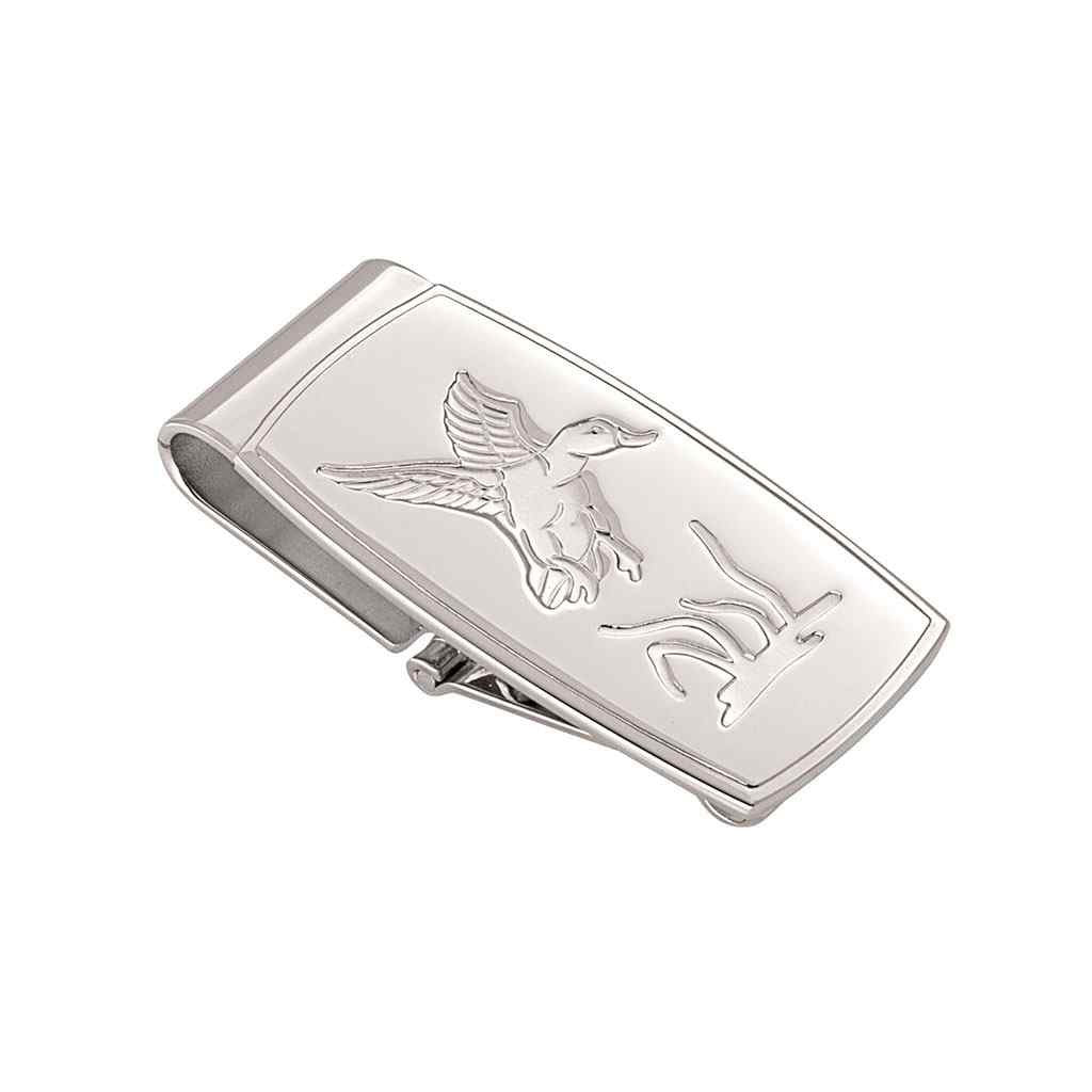Duck Engraved Hinged Money Clip