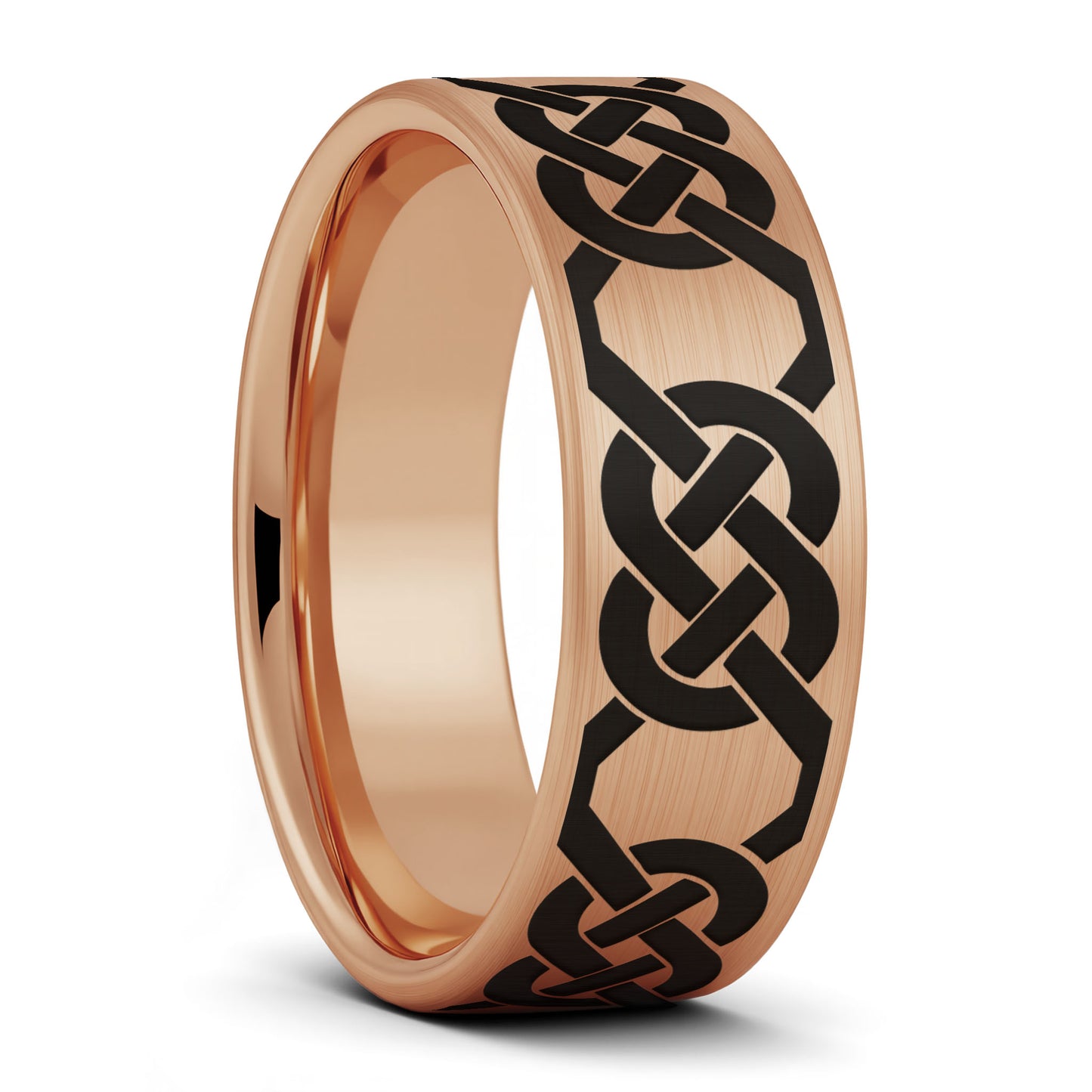 Eternity Celtic Knot Pattern Brushed Tungsten Wedding Band