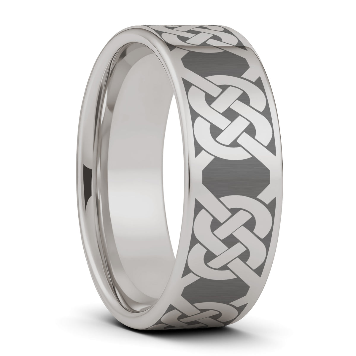 Eternity Celtic Knot Titanium Wedding Band