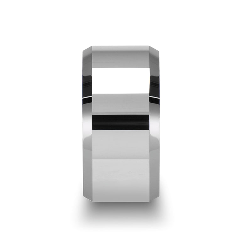 Extra-Wide Classic White Tungsten Men's Wedding Band